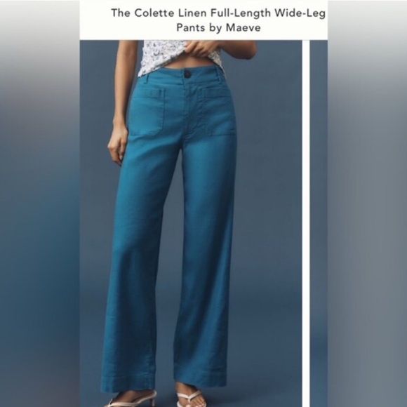 Anthropologie Pants - Anthropologie Colette Maeve Wide Leg Pants in Royal Blue/Cobalt
